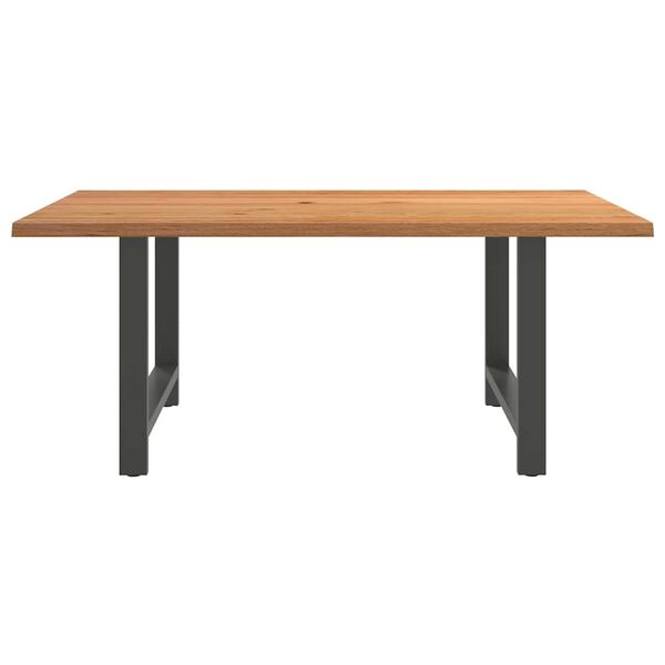 vidaXL Table à manger marron clair bois de chêne massif rectangulaire