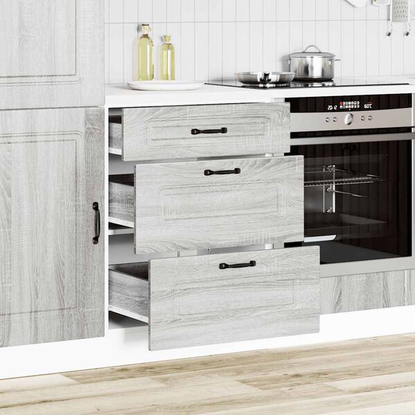 vidaXL Armoire de cuisine Kalmar sonoma gris bois d'ing&eacute;nierie