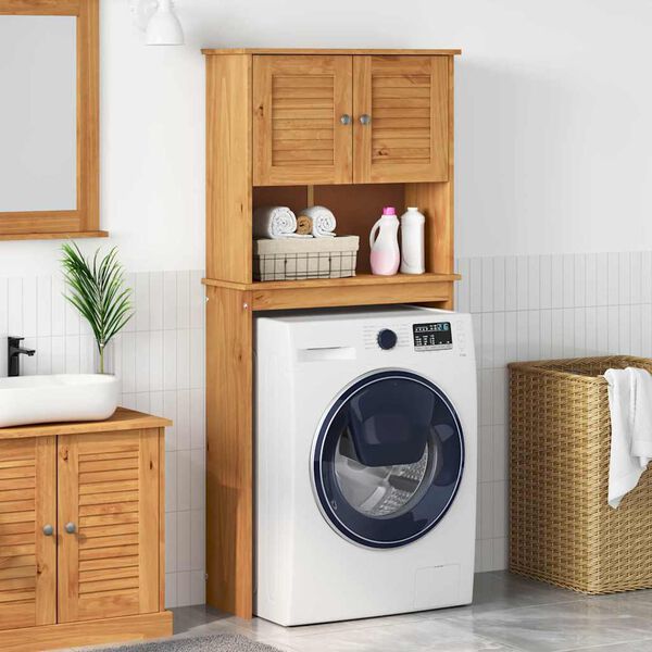 vidaXL Cabinet pour lave-linge avec &eacute;tag&egrave;re VIGO Marron et Marron Miel