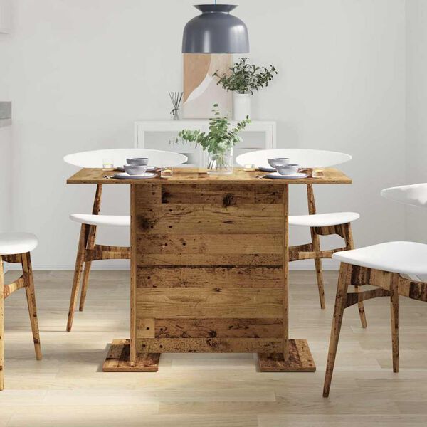 vidaXL Table &agrave; manger vieux bois 110 x 60 x 75 cm bois ing&eacute;nierie