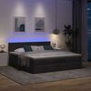 vidaXL Lit ottoman avec matelas et LED Noir 180x200cm tissu