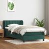 vidaXL Sommier &agrave; lattes de lit et matelas vert fonc&eacute; 100x210cm velours