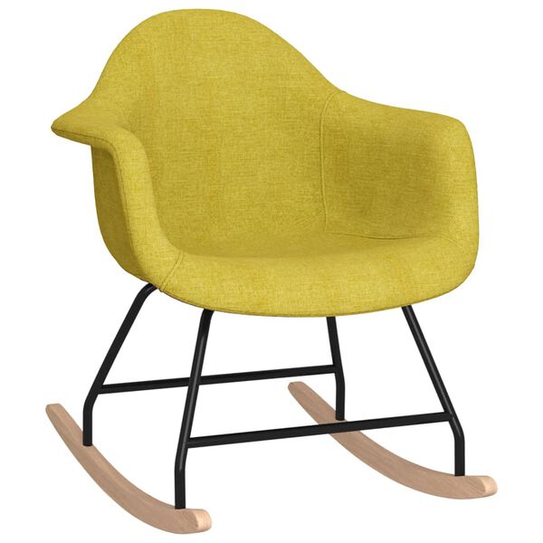 vidaXL Chaise &agrave; bascule Vert Tissu