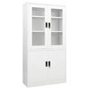 vidaXL Armoire de bureau Blanc 90x40x180 cm Acier
