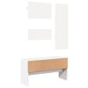 vidaXL Ensemble de meubles de couloir 4 pcs blanc bois d'ing&eacute;nierie