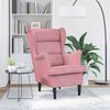 vidaXL Fauteuil rose velours