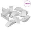 vidaXL Rondelle en demi-lune 12 pcs Blanc M6 PP
