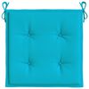vidaXL Coussins de chaise de jardin lot de 2 turquoise 50x50x4cm tissu