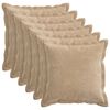 vidaXL Housse de coussin 6 pc HOUTEN Taupe 35 x 35 cm Tissu Chenille