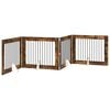 vidaXL Porte de chien pliable avec supports 4 pcs Ch&ecirc;ne fum&eacute; 401 cm