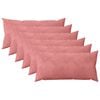 vidaXL Housse de coussin 6 pc HEERLEN Rose 40 x 80 cm Velours