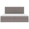 vidaXL Lit avec rangement et matelas Taupe 200 x 200 cm Polyester