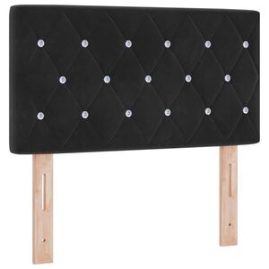 vidaXL Tête de Lit en Velours avec tête de lit Noir 80 cm Velours