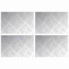 vidaXL Nez de marche 4 pc 30 x 20 cm Argent&eacute; Aluminium Rectangulaire