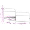 vidaXL Cadre de lit sans matelas 90x190cm ch&ecirc;ne fum&eacute; bois d'ing&eacute;nierie