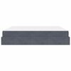 vidaXL Cadre de lit avec matelas avec matelas 2 pcs Gris Fonc&eacute; Velours