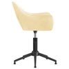 vidaXL Chaise pivotante de salle &agrave; manger Cr&egrave;me Velours