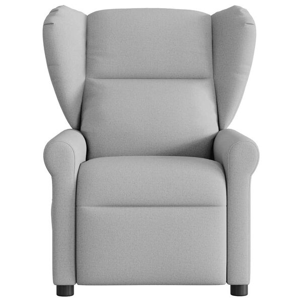 vidaXL Fauteuil de massage inclinable gris nuage tissu