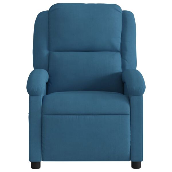 vidaXL Fauteuil inclinable bleu velours