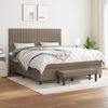 vidaXL Sommier &agrave; lattes de lit avec matelas Taupe 180x200 cm Tissu