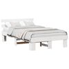 vidaXL Cadre de lit avec t&ecirc;te de lit Blanc 120 x 190 cm Pin massif