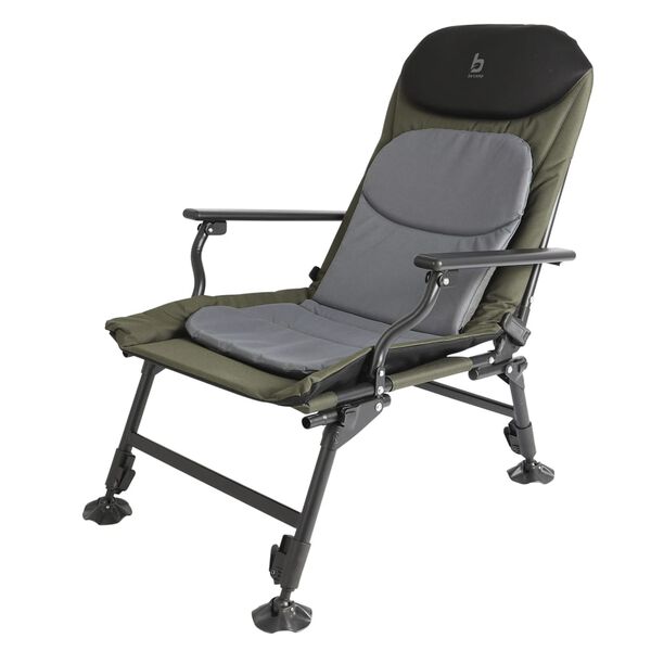 Bo-Camp Chaise de p&ecirc;che Carp Gris et vert