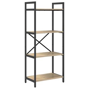vidaXL &Eacute;tag&egrave;re 4 niveaux 56 x 34 x 133,5 cm Bois d'ing&eacute;nierie
