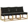 vidaXL 3 pc Sofa de milieu ext&eacute;rieur Blanc
