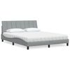 vidaXL Lit avec matelas Hanko gris clair 160x200 cm tissu