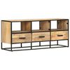 vidaXL Meuble TV 110x30x45 cm Bois de manguier brut