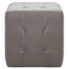 vidaXL 2 pcs Tables de chevet Gris 30x30x30 cm Similicuir
