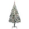 vidaXL Sapin de No&euml;l artificiel Blanc 240 cm PVC, Acier et Plastique