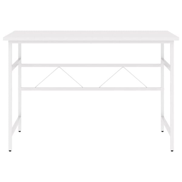 vidaXL Bureau d'ordinateur Blanc 105x55x72 cm MDF et m&eacute;tal