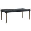 vidaXL Housse de Table Uni Noir 102 x 202 x 15 cm tissu