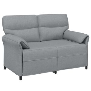 vidaXL Sofa 2 places 2 place Gris clair 138 x 83 x 95 cm Tissu