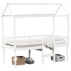 vidaXL Lit haut sans matelas blanc 90x200 cm bois de pin massif