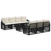 vidaXL Ensemble de canap&eacute; de jardin 8 pc Noir 55 x 55 x 37 cm