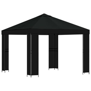 vidaXL Pavillon 3 x 3 m Noir Polyester et Acier 190 gsm