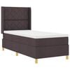 vidaXL Lit &agrave; ressorts avec bandes LED Marron 100 x 200 cm tissu