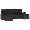 vidaXL Ensemble de Canap&eacute;s avec coussin 6 pcs Noir polyrotin