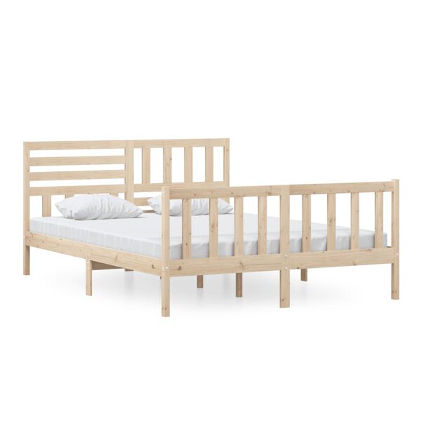 vidaXL Cadre de lit sans matelas bois massif