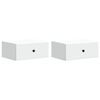 vidaXL Cabinet de chevet mural 2 pc Blanc 49 x 34,5 x 20 cm