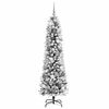 vidaXL Sapin de No&euml;l artificiel Blanc 180 cm PVC, m&eacute;tal et plastique