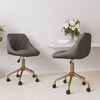 vidaXL Chaises pivotantes &agrave; manger lot de 2 gris fonc&eacute; velours