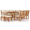 vidaXL Ensemble &agrave; manger de jardin coussins 9 pcs Bois acacia