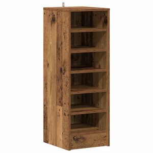 vidaXL Cabinet &agrave; chaussures 32 x 35 x 92 cm Bois ancien 6 &eacute;tag&egrave;res