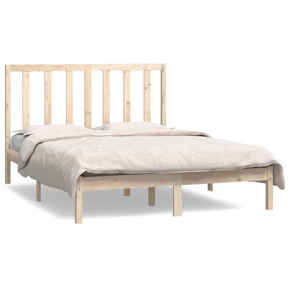 vidaXL Cadre de lit sans matelas 140x190 cm bois de pin massif
