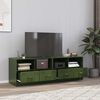 vidaXL Meubles TV 2 pcs vert olive 67x39x44 cm acier