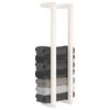vidaXL Porte-serviette Blanc 23x18x90 cm Bois de pin massif