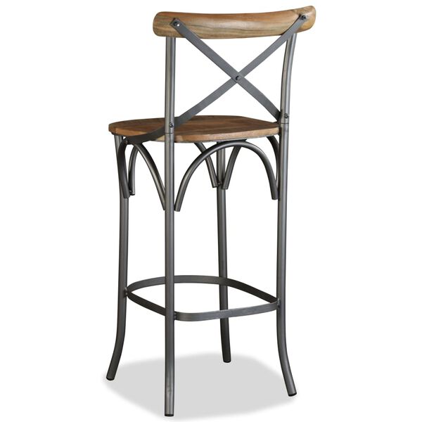 vidaXL Tabouret de bar Bois de manguier massif